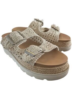 Madden Girl Women's Mythical-C crochet platform sandals boho chic coastal Size 9